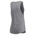 thumbnail image 3 of Women's Fanatics Heathered Gray Dallas Mavericks Quality Time Open Scoop Neck Tri-Blend Tank Top, 3 of 3