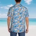 thumbnail image 6 of Xecao Cute Chickens and Flowers print Hawaiian shirt - a stylish short-sleeve button-down for men, perfect for casual beach and tropical outings., 6 of 9
