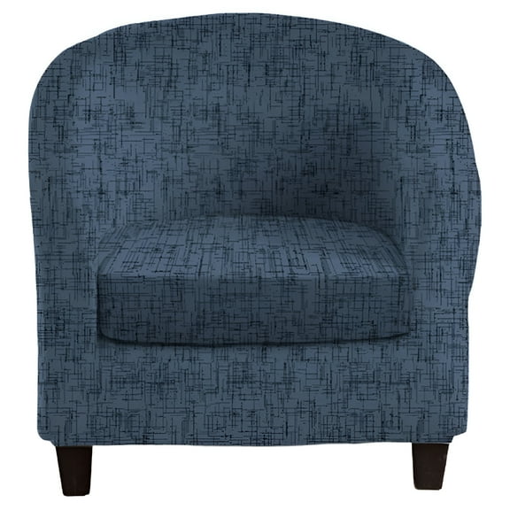 AUQ 2 Piece Club Chair Slipcover Stretch Barrel Chair Covers Solid Tub Chair Slipcovers Soft Armchair Covers Removable Furniture Protector Arm Chair Cover for Living Room,Green