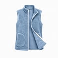 thumbnail image 6 of Gamivast Womens Vest Zip up Fleece Stand Collar Sleeveless Jacket Fuzzy Sherpa Winter Warm Casual Fall Lightweight Gilet Coats with Pockets, 6 of 6