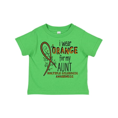 

Inktastic I Wear Orange for my Aunt- Multiple Sclerosis awareness Gift Toddler Boy or Toddler Girl T-Shirt