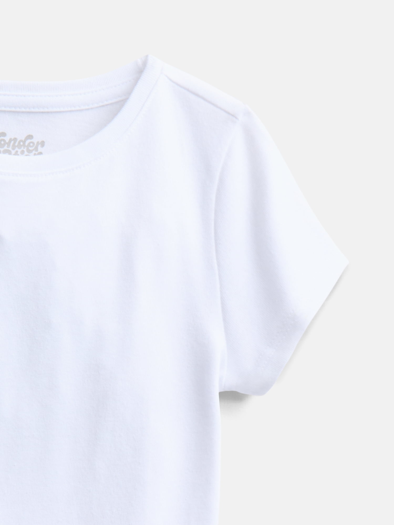 Wonder Nation Girls Short Sleeve Kid Tough T-Shirt, 3-Pack, Sizes 4-18 & Plus