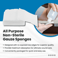 thumbnail image 7 of Dealmed Non-Woven Gauze Sponges 2" x 2" (1000 ct.) All-Purpose 4-Ply Non-Sterile Absorbent Dental Gauze Wound Care, 200 Count (Pack of 5), 7 of 7