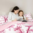 thumbnail image 5 of jejeloiu Bowtie Monogrammed K Bedding Comforter Set,Cartoon Bow Knot Twin Comforter Sets,Pink Kawaii Bowknot Bedding Set For Girl Teens,Ultra Soft Bedroom Decor Reversible,2-Piece, 5 of 8