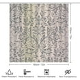 thumbnail image 2 of Shower Curtain Sets Aesthetic, Beige Floral Leaf Pattern Printed on Bathroom Rug and Shower Curtain Sets, Suitable for Small Bathroom Gym Guest Bath, 72 x 72 inches, 2 of 8