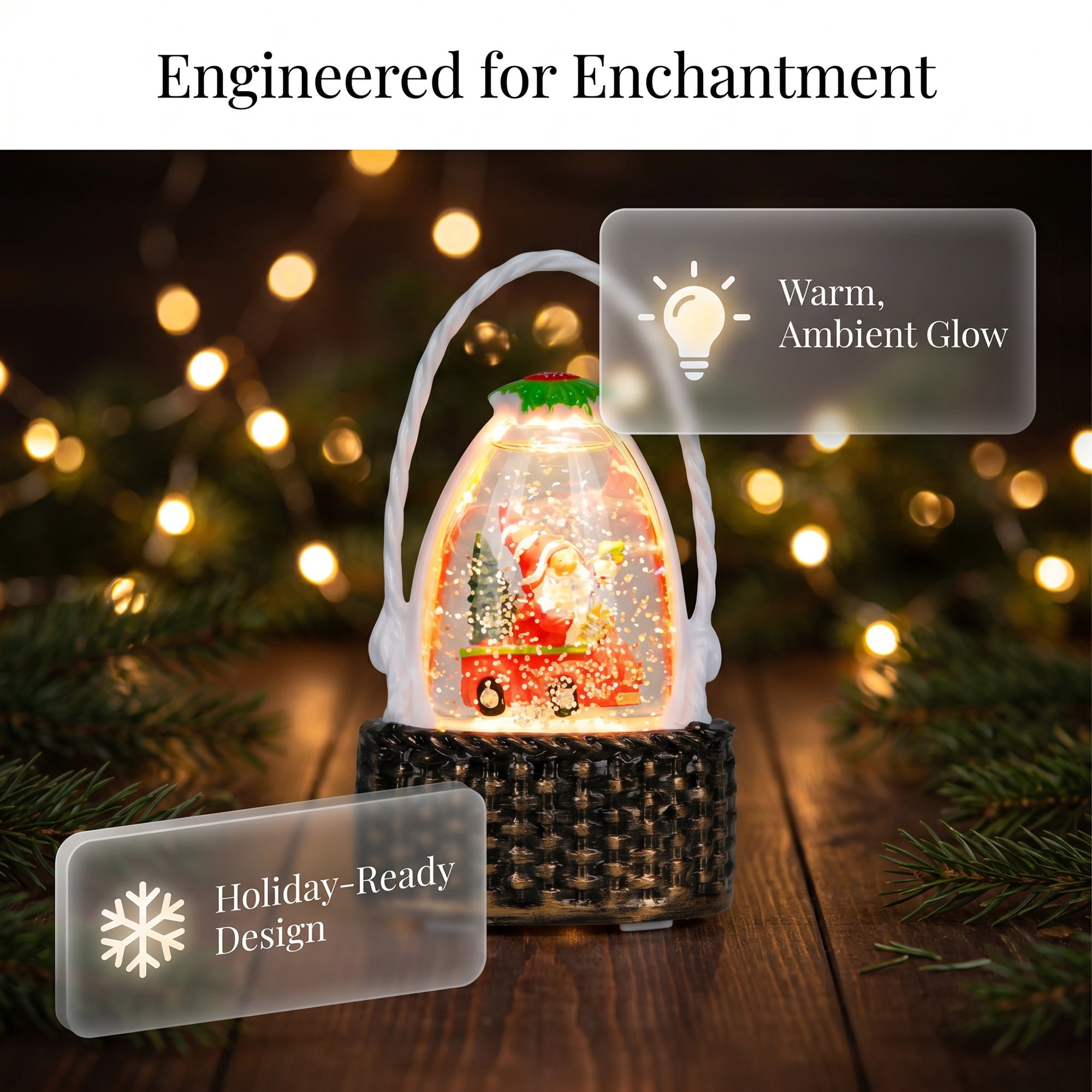 Unique Bargains Light Up Crystal Ball Shatterproof LED Glitter Sphere Orbs Brown Style B