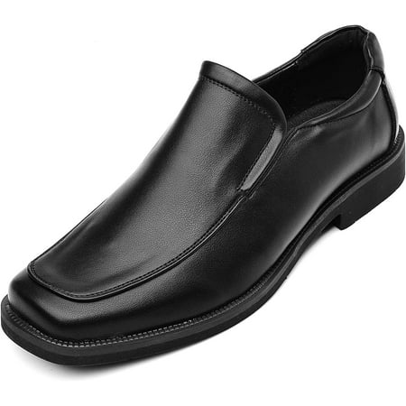 Men s Classic Leather Lined Formal Oxfords Slip on Casual Dress Shoes