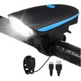 thumbnail image 1 of Luz de bicicleta con bocina, luz de bicicleta recargable con timbre, luz delantera de bicicleta, 1 of 5