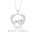 thumbnail image 3 of Rosec Jewels Elephant Heart Pendant Necklace For Women, 925 Sterling Silver, 3 of 8