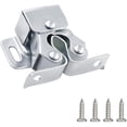 thumbnail image 3 of Lot de 10 Loquets à Double Rouleau pour Porte d'Armoire avec Lance pour Portes d'Armoire, Argent, 3 of 4