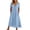 Light Blue, variant on cocolona Womens Summer Linen Long Dress V Neck Short Sleeve Pleated Flowy Sun Dress Fashion Casual Loose Beach Dress with Pockets