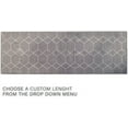 thumbnail image 3 of Custom Size Runner Rug Hexagon Trellis Design Gray Color 26 or 31 inch Wide Pick Your Length Non-Slip Rubber Backing Stair Runner, 3 of 5