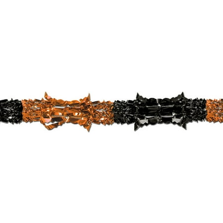 Metallic Garland (orange & black) Party Accessory (1 count) (1/Pkg)