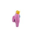 thumbnail image 4 of Peluche YuMe Among Us de 30 cm rosa con accesorio de corona, 4 of 7
