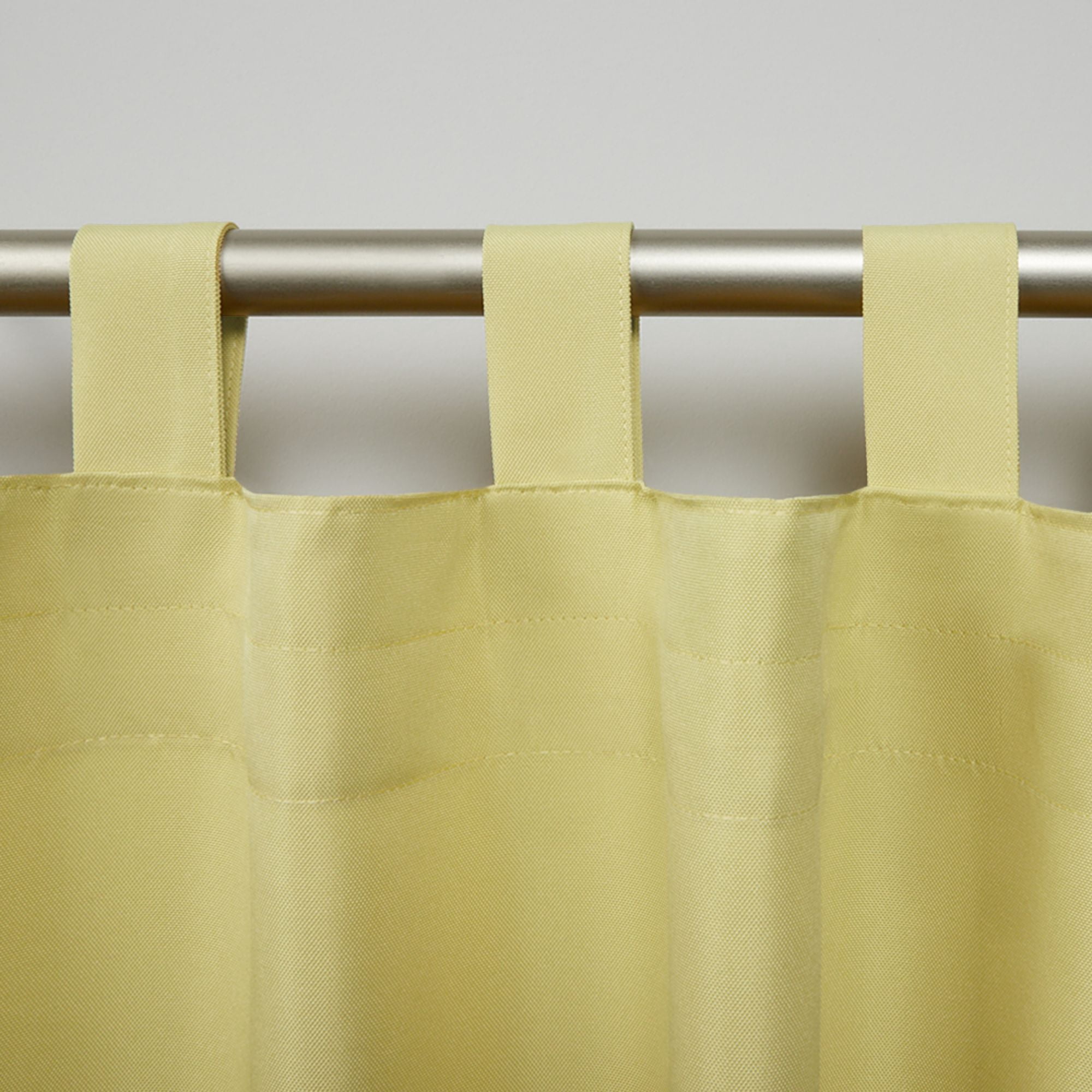 Exclusive Home Cabana Solid Indoor/Outdoor Light Filtering Hook-and-Loop Tab Top Curtain Panel Pair, 54"x108", Sundress