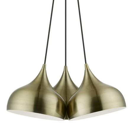 

Livex Lighting 40983 Amador 3 Light 22 Wide Multi Light Pendant - Brass