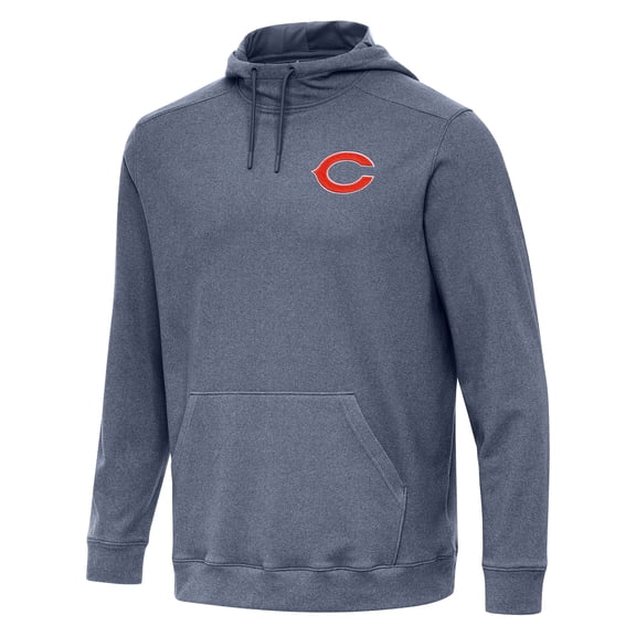 Men's Antigua Heather Navy Chicago Bears Cloud Pullover Hoodie