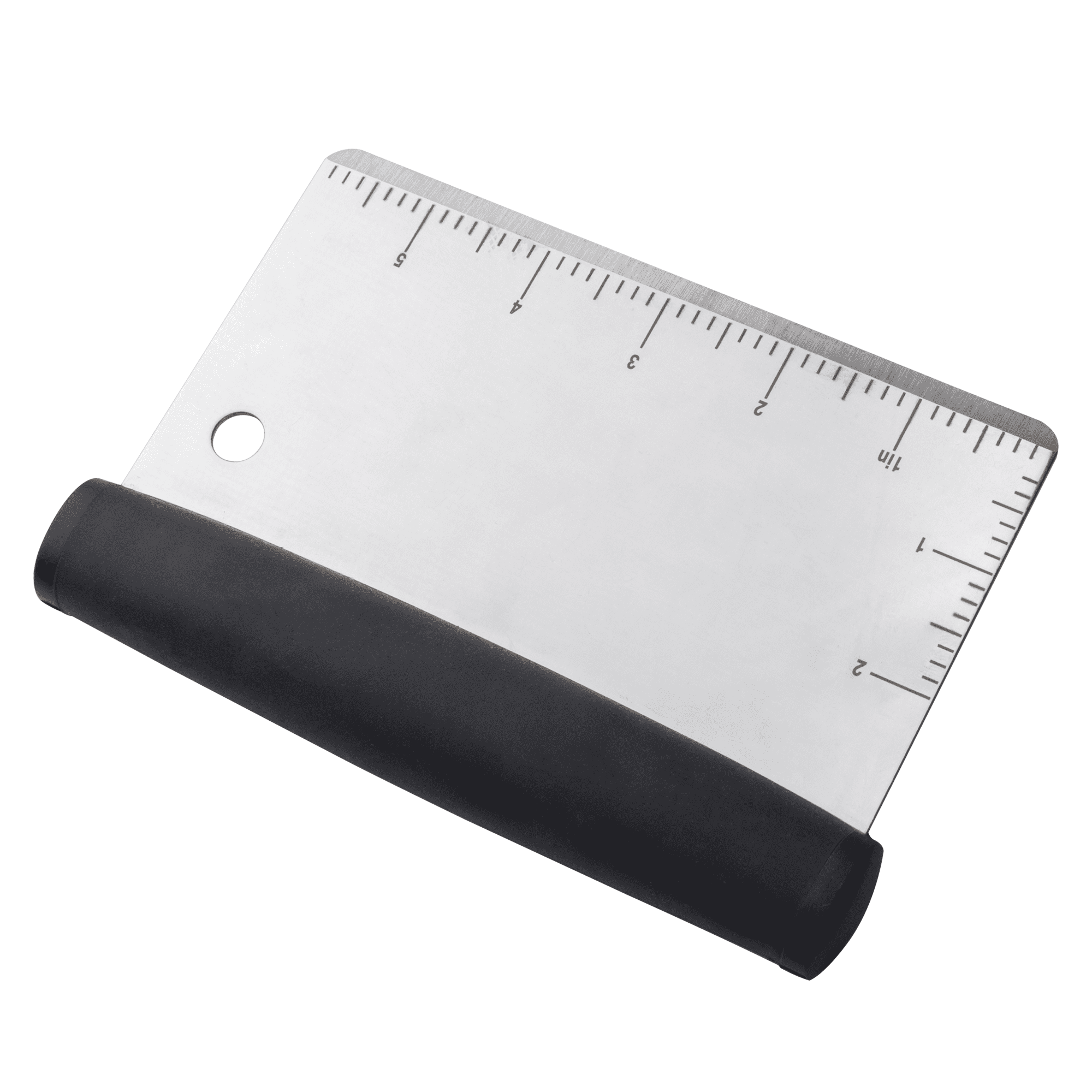 Mainstays Stainless Steel Kitchen Bench Scraper with Soft Grip Handle – 1-Piece Dough Cutter