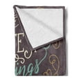 thumbnail image 2 of Grandma Soft Flannel Fleece Throw Blanket, Greatests Call Me Grandma Words with Ornamental Swirled and Curved Lines, Cozy Plush for Indoor and Outdoor Use, 60" x 80", Multicolor, by Ambesonne, 2 of 5