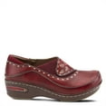 thumbnail image 5 of Spring Step L'artiste Burbank Leather Clogs for Women | Designer Hand-Painted Slip-On Shoes | Ladies Casual Platform Clog, 5 of 6