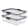 thumbnail image 1 of Recipientes Rubbermaid Brilliance para almacenamiento de alimentos, 8 tazas, 2 unidades, 1 of 5