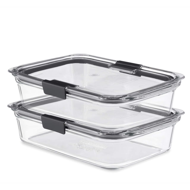 Recipientes Rubbermaid Brilliance para almacenamiento de alimentos, 8 tazas, 2 unidades