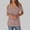 Brown A1, variant on YHAJDS T Shirts for Women Short Sleeve V Neck Striped Print Off Shoulder Casual Summer Top