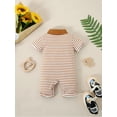 thumbnail image 5 of CARETOO Newborn Baby Boy Clothes Infant Romper 0-18M Short Sleeve Bodysuit Jumpsuit Casual Outfits, 5 of 10