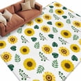 thumbnail image 6 of Spring Sunflowers Area Rug 6x9 Washable Rug Non Slip Green Leaves Yellow Floral Rustic Botanical Large Area Rug Soft Stainresistant Indoor Floor Carpet for Living Room Bedroom Home Office Dining Room, 6 of 8