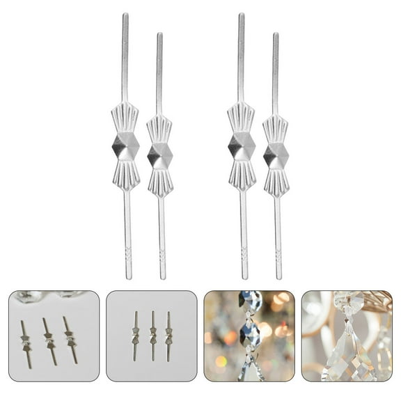 MLINS 200pcs Chrome Metal Butterfly Clips 40mm Chandelier Connectors Crystal Bow Tie Fasteners for DIY Crafting Home Decor Projects
