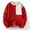 Red, variant on Winter Sweater Coat Round Neck Pullover Knit Top With Drawstring Design Casual Comfortable Warm Soft Long Sleeve Shirt For Fall Season Outdoor Daily Wear Fashion