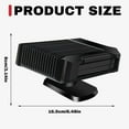 thumbnail image 2 of Car Heater And Defroster, 12V 150W, 2-in-1 Heating Cooling Fan With Cigarette Lighter Plug, Portable Vehicle Windscreen Defogger, 2 of 7