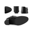 thumbnail image 4 of BLISSFUL STEP WOmen's Ankle Boots Chunky Heel Round Toe Side Zipper Faux Leather Boots Black 9, 4 of 7