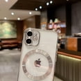 thumbnail image 3 of for iPhone 12 Mini Case Magnetic Clear with Camera Lens Protector Full Protection MagSafe Electroplated Luxury Silicone Shockproof Protective Case Cover 5.4 Inch - Silver, 3 of 11