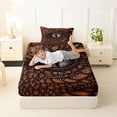 thumbnail image 4 of Erosebridal Dragon Eye Twin Sheet Sets, Black Brown Bedding, 1 Flat Sheet, 1 Fitted Sheet and 1 Pillowcase, 4 of 5