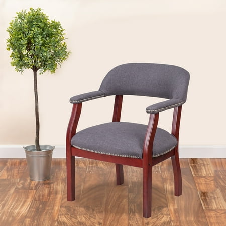 Flash Furniture Gray Fabric Luxurious Conference Chair with Accent Nail Trim