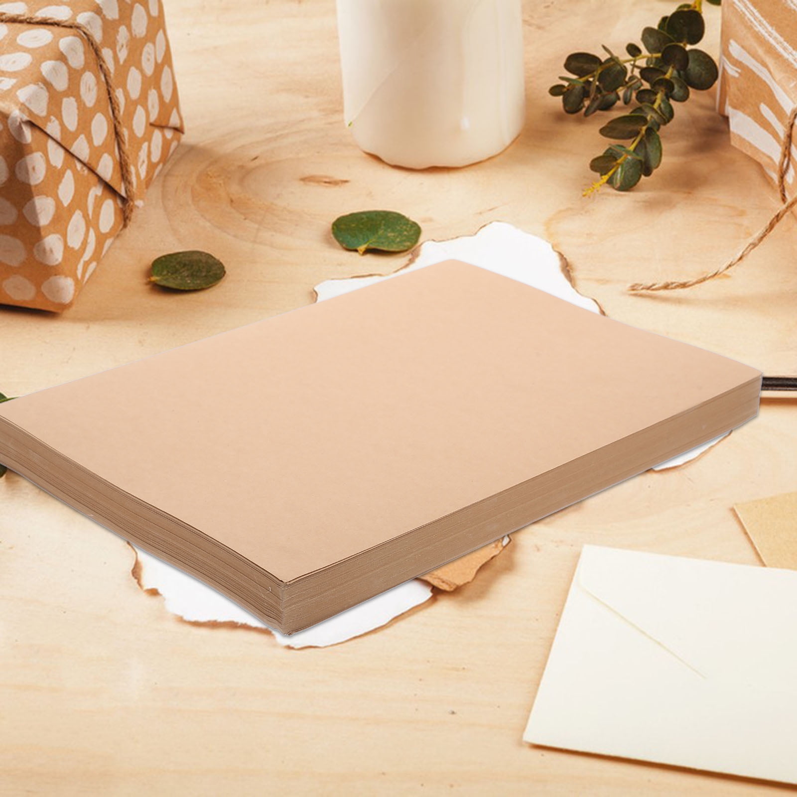 100 Sheets White Cardstock Paper for Crafts, Trinket Panels, and Projects - Kraft Card Paper