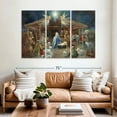 thumbnail image 2 of Elephant Stock The Nativity Ii Wall Art - Horizontal Multi Panel Canvas - Living Room Wall Decor - Holiday Multi Panel - Blue And Yellow Decor By Ruane Manning - 65" x 42", 2 of 8