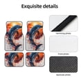 thumbnail image 4 of Vsdgher Sunset Ocean Watercolor Dolphin Car Foot Mat Set of 4 Pieces Universal Floor Liner Car Accessories Fits Most Cars, Trucks, Vans, sedans, SUV, 4 of 7