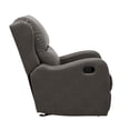 thumbnail image 6 of Lexicon Durant Faux Leather Glider Manual Recliner in Gray, 6 of 9
