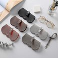 thumbnail image 5 of CHAO Estuche de cuero suave para gafas de sol - Estuche de cuero para gafas Estuche portátil y delgado para gafas de sol Estuche suave para gafas marrón, 5 of 5