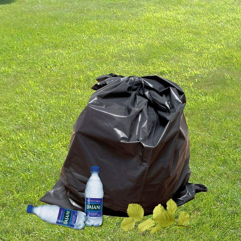 Stock Your Home 55 Gallon Contractor Trash Bags (20 Count), Heavy Duty 2  mil Thick Black Trash Bags for Lawn and Leaf, Large 55 Gallon Trash Bags  for