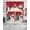 Red Green White, variant on Grey Snowman Christmas Swag Curtains for Living Room/Bedroom Windows, Snowflake Xmas Tree Winter Elk Kitchen Curtains and Valances Set 36 Inch Length, Light Filtering Swags Valance Curtain Panels