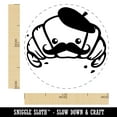 thumbnail image 2 of Cute Kawaii French Croissant with Beret and Mustache Self-Inking Rubber Stamp Ink Stamper - Brown Ink - Medium 1 Inch, 2 of 7