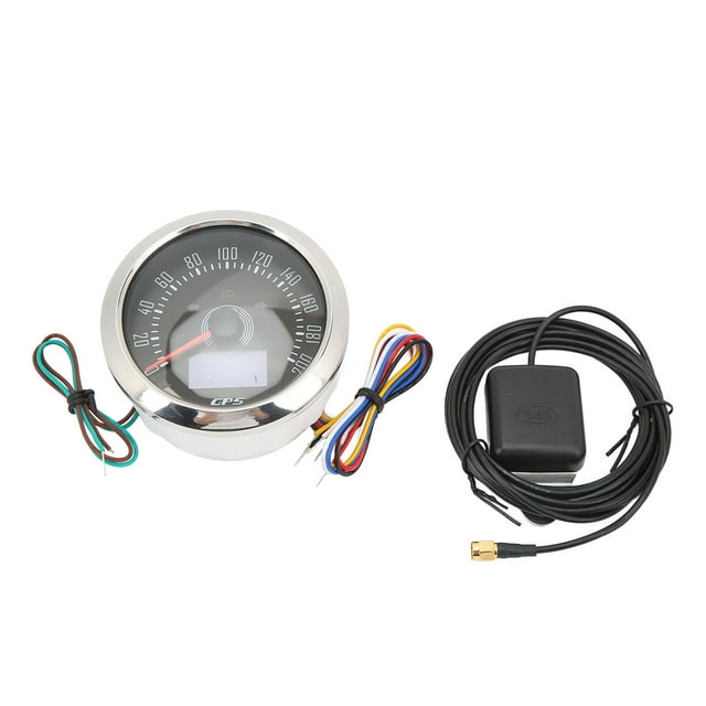 Tachymètre GPS 3en1 200MPH 85mm 9-32V 7 Couleurs Rétroéclairé Anti-Buée Universel pour Bateau Voiture RV Moto