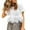White, variant on Shirts for Women Short Sleeve Women Solid Tee Short Sleeve Feather Tee Tops Shirts Causal Tee Blouses, Size S