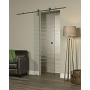 Pinecroft New Visions Silhouette Glass Barn Door 30"wide x 80"high