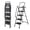 Black 420, variant on 330lb Capacity Fiberglass Stepladder for Electrical Engineering, Non-Conductive Insulated Ladder with Anti-Slip Rubber Feet