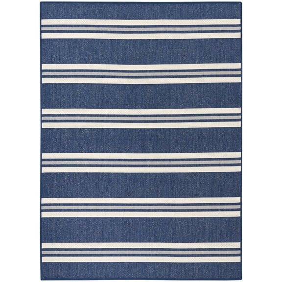 Nourison Horizon Indoor/Outdoor 5' x 7' Navy Modern Rug
