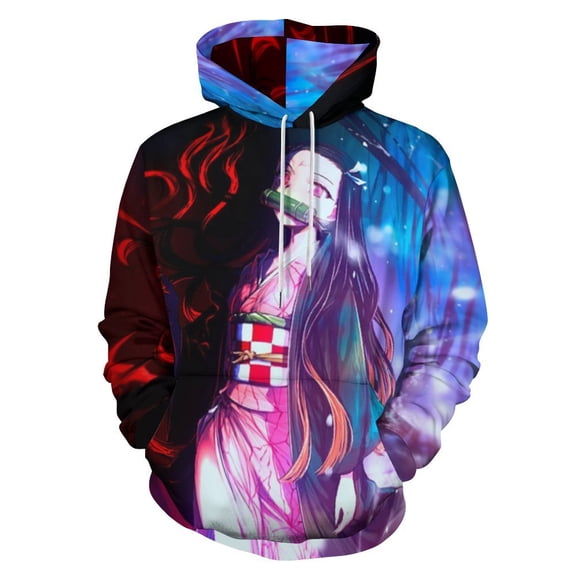 Demon Slayer Unisex Sweatshirts Loose Pullover Sweater Hooded Hoodie 3D Printing Jacket Winter Fall Clothes S